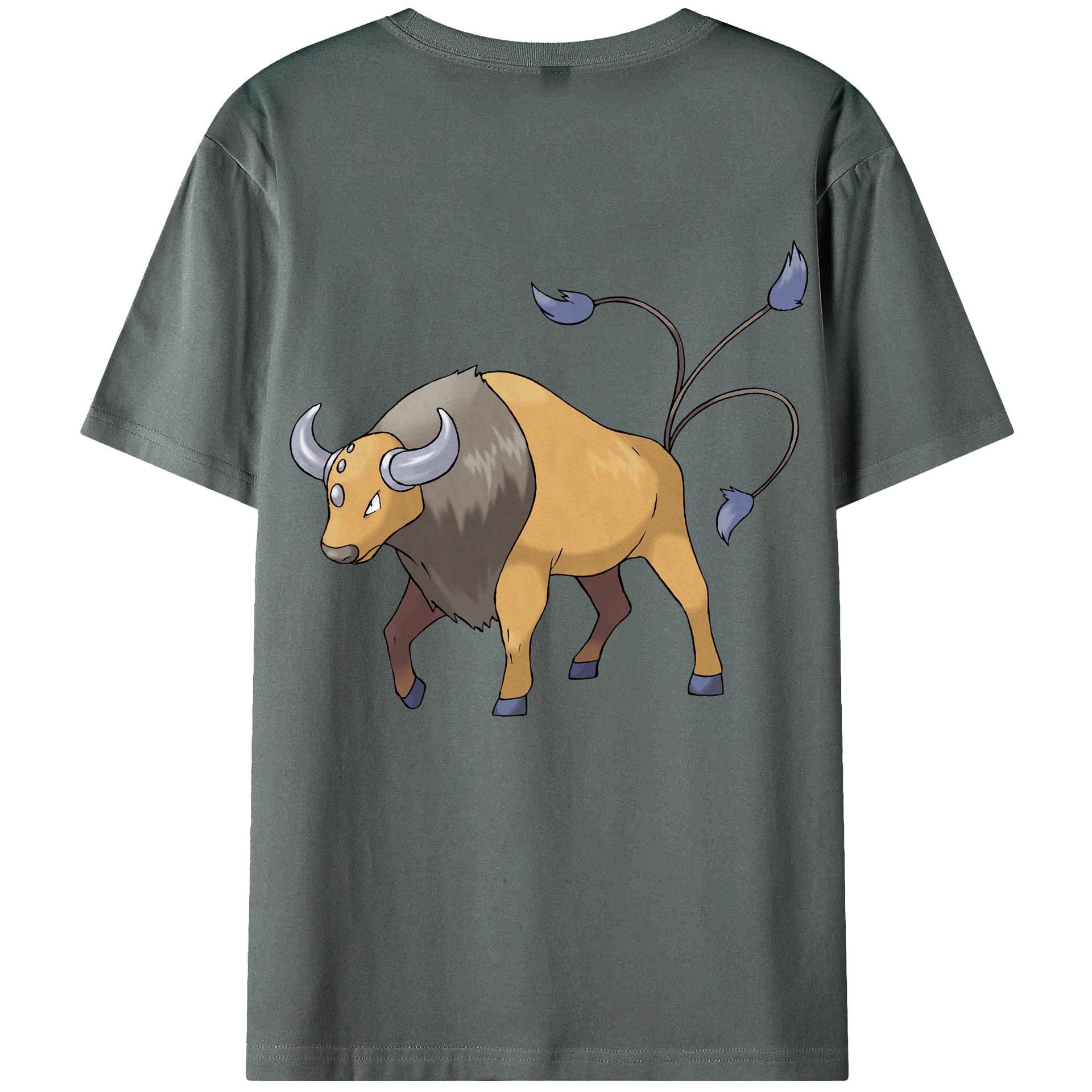 （画像用） ポケットモンスター Pokémon 綿100％ メンズ半袖Tシャツ（バックプリント） 通気性